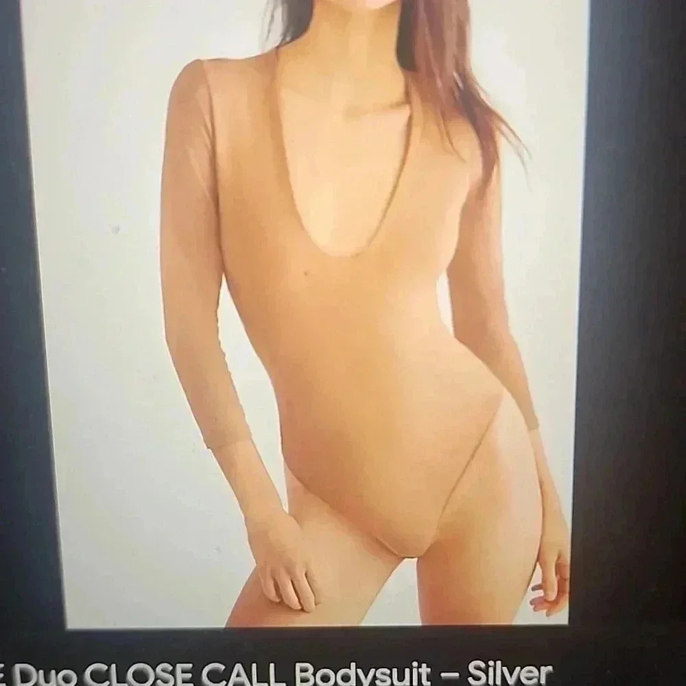 FREE PEOPLE DUO CLOSE CALL BODYSUIT SIZE S
